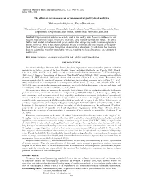 The Effect of Roxarsone As an Organoarsenical Poultry Feed Additive