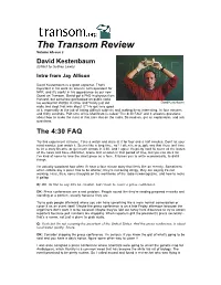 The Transom Review Volume 6/Issue 2 David Kestenbaum (Edited by Sydney Lewis)