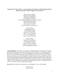 Twitter Effect:” an Investigation of the Impact of Microblogging Word of Mouth on Consumers’ Early Adoption of New Products