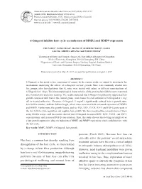 6-Gingerol Inhibits Hair Cycle Via Induction of MMP2 and MMP9 Expression