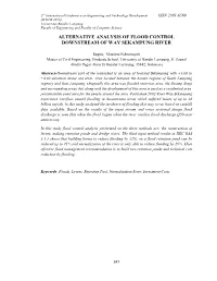 Alternative Analysis of Flood Control Downstream of Way Sekampung River