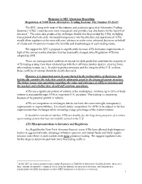 Regulation of NMS Stock Alternative Trading Systems