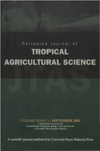 Tropical Agricultural Science
