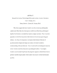 Chapter One 1 Introduction Psychological Background 5 Narratological Background 11