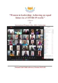 Comprehensive Report on IWD Celebration 2021