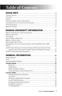 Table of Contents