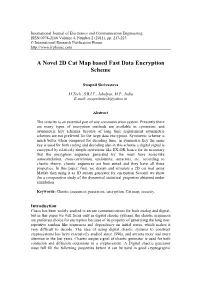 A Novel 2D Cat Map Based Fast Data Encryption Scheme