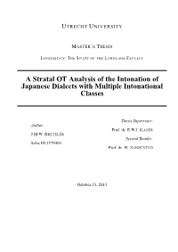 A Stratal OT Analysis of the Intonation of Japanese Dialects with Multiple Intonational Classes