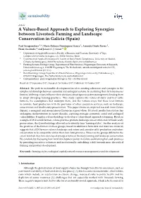 A Values-Based Approach to Exploring Synergies Between Livestock Farming and Landscape Conservation in Galicia (Spain)