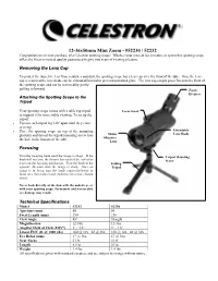 Celestron No Fault Limited Lifetime Warranty