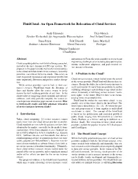Fluidcloud: an Open Framework for Relocation of Cloud Services