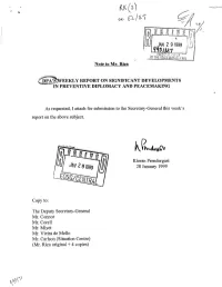 Note to Mr. Riza Dpajpweekly REPORT on SIGNIFICANT