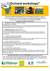 “Orchard Workshops” Free