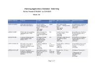 Planning Applications Validated - Valid Only for the Period:-07/10/2019 to 13/10/2019