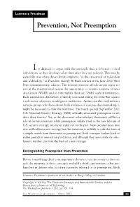 Prevention, Not Preemption
