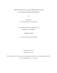 A Model of Food Forestry and Its Monitoring Framework in the Context of Ecological Restoration