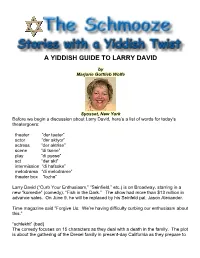 A Yiddish Guide to Larry David