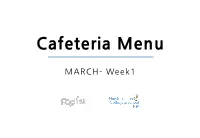 Cafeteria Menu