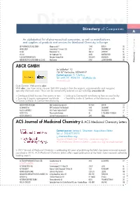 Directory of Companies A