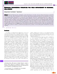 Emerging Engineering Principles for Yield Improvement in Microbial Cell Design