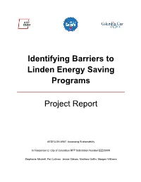 Identifying Barriers to Linden Energy Saving Programs