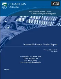Internet Evidence Finder Report