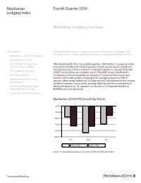 Manhattan Lodging Overview