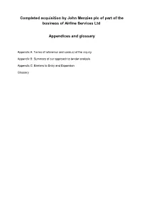 Appendices and Glossary