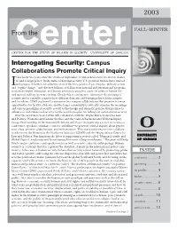 CSWS Newsletter Fall 03