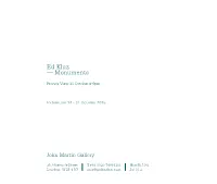 Ed Kluz — Monuments