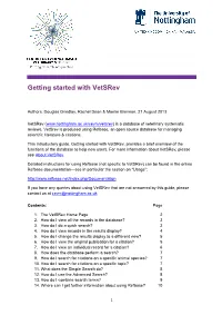 Getting Started with Vetsrev