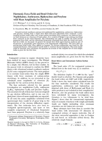 Harmonie Force Fields and Bond Orders for Naphthalene, Anthracene, Biphenylene and Perylene with Mean Amplitudes for Perylene J