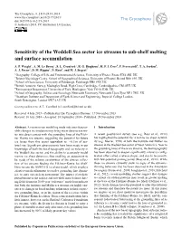 Sensitivity of the Weddell Sea Sector Ice Streams to Sub-Shelf Melting and Surface Accumulation