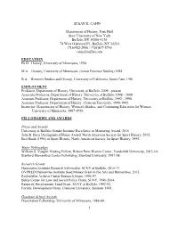 Susan Cahn CV