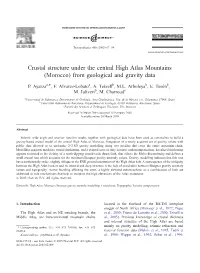 Crustal Structure Under the Central High Atlas Mountains (Morocco) from Geological and Gravity Data