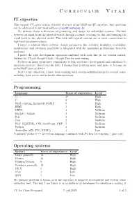 IT CV for Claus Stovgaard