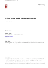 JOP: a Java Optimized Processor for Embedded Real-Time Systems