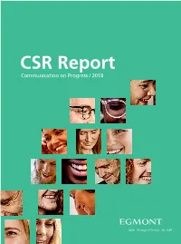 CSR Report Communication on Progress / 2018