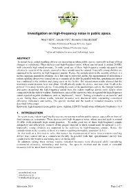 Investigation on High-Frequency Noise in Public Space