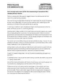 Press Release for Immediate Use