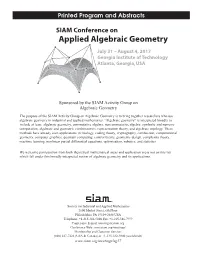 Printed Program and Abstracts