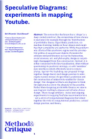 Speculative Diagrams: Experiments in Mapping Youtube