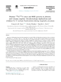 106. Distinct 238 U/ 235 U Ratios and REE Patterns in Plutonic And