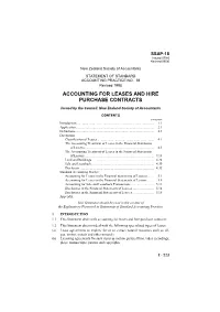 Accounting for Leases and Hire Purchase Contracts