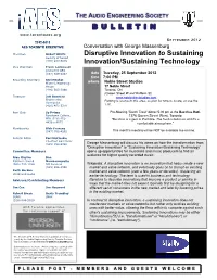 B U L L E T I N Disruptive Innovation to Sustaining Innovation/Sustaining