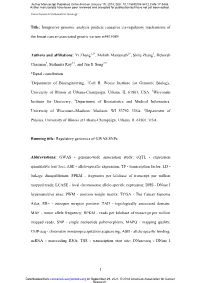 Integrative Genomic Analysis Predicts Causative Cis-Regulatory Mechanisms of the Breast Cancer-Associated Genetic Variant Rs4415084