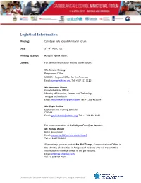 Logistical Information