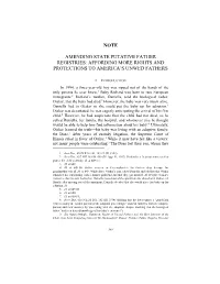 Note Amending State Putative Father Registries: Affording More Rights And