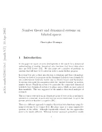 Number Theory and Dynamical Systems on Foliated Spaces
