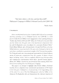Shakespeare's Language in Millais's Ferdinand Lured by Ariel
